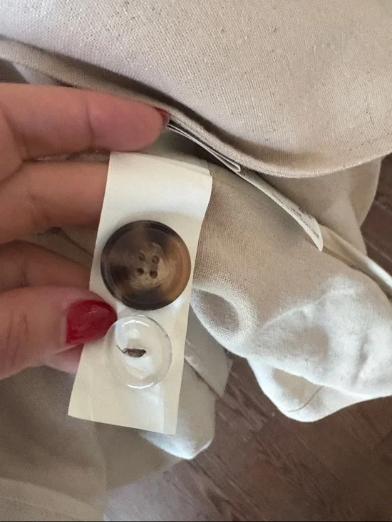 Cream Double-Breasted Trench Coat linen trench coat so light XS - Picture 4 of 4